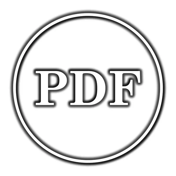 Icona Pdf Pulsante Internet Sfondo Bianco — Foto Stock