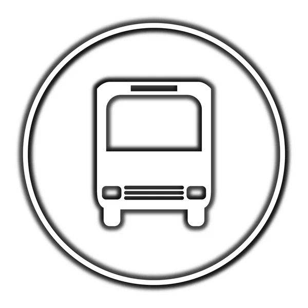 Bus Icon Internet Button White Background — Stock Photo, Image