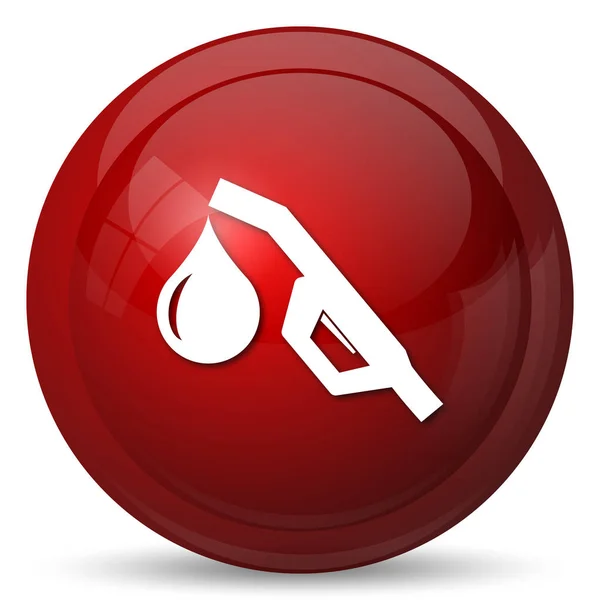 Gasoline Pump Nozzle Icon Internet Button White Background — Stock Photo, Image