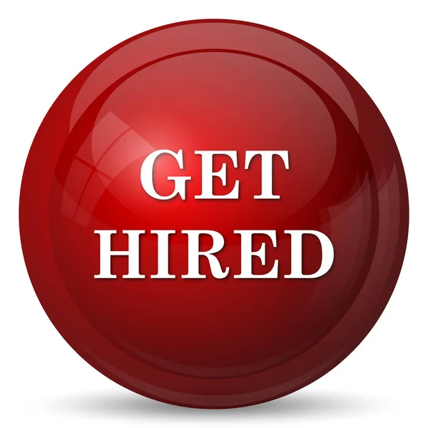 Get hired icon. Internet button on white background