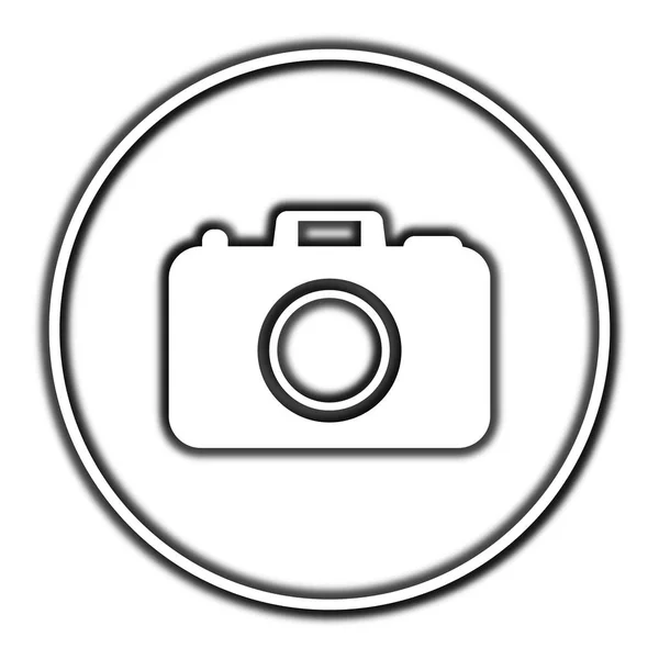 Ikona Kamery Foto Internet Tlačítko Bílém Pozadí — Stock fotografie