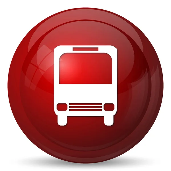 Buss Ikonen Internet Knappen Vit Bakgrund — Stockfoto