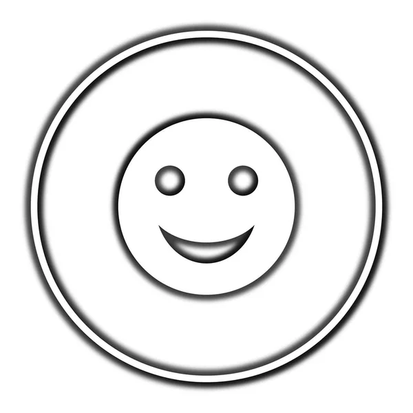スマイリー アイコン 白い背景の上のインター ネット ボタン — ストック写真