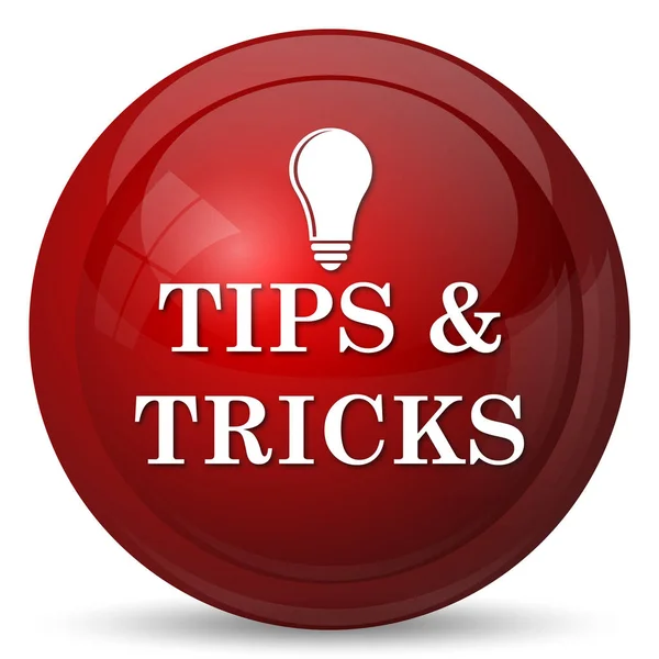 Tips and tricks icon. Internet button on white background