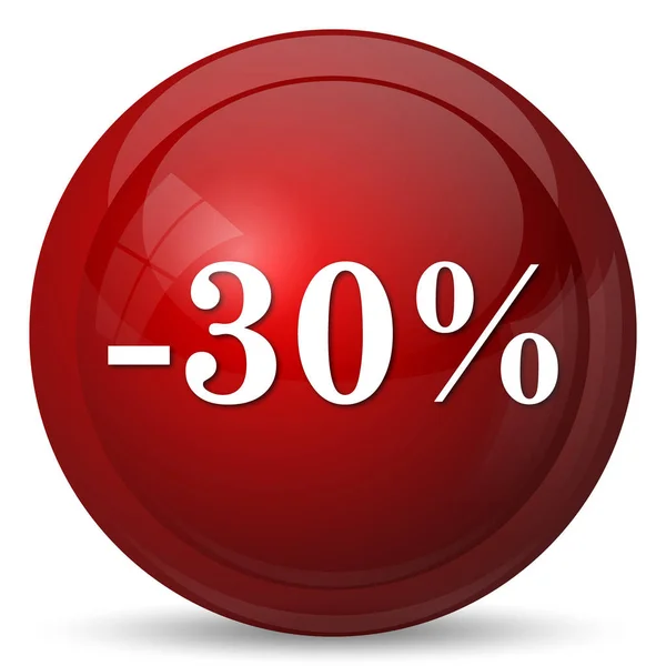 Percent Discount Icon Internet Button White Background — Stock Photo, Image