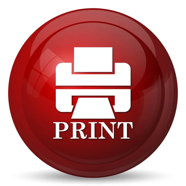 Impresora con palabra icono PRINT — Foto de Stock