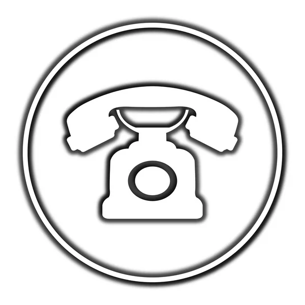 Значок Телефона Кнопка Интернет Белом Фоне — стоковое фото