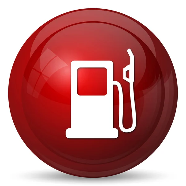 Gas Pump Ikonen Internet Knappen Vit Bakgrund — Stockfoto