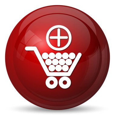 Alışveriş Sepeti simgesini ekleyin. Beyaz arka plan üzerinde Internet düğmesi