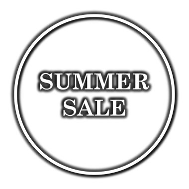 Yaz satış simgesi. Beyaz arka plan üzerinde Internet düğmesi