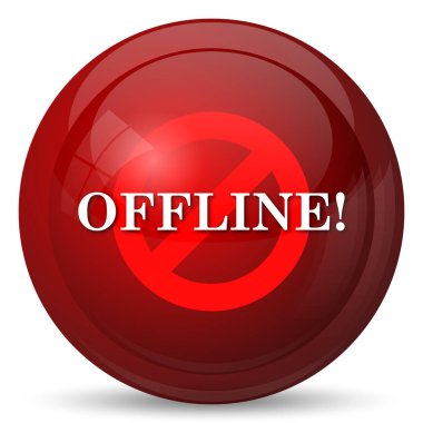 Çevrimdışı simgesi. Beyaz arka plan üzerinde Internet düğmesi