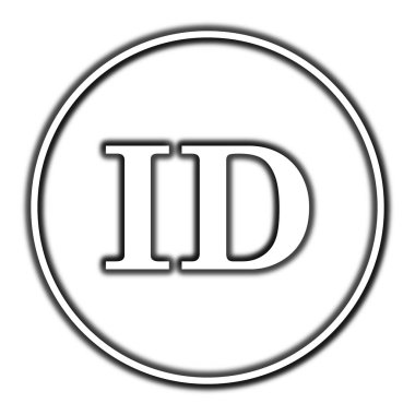 ID simgesi. Beyaz arka plan üzerinde Internet düğmesi