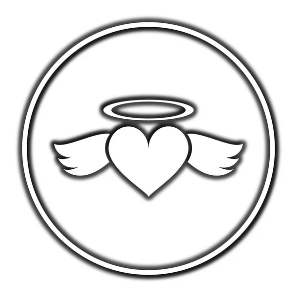 Hart angel pictogram — Stockfoto