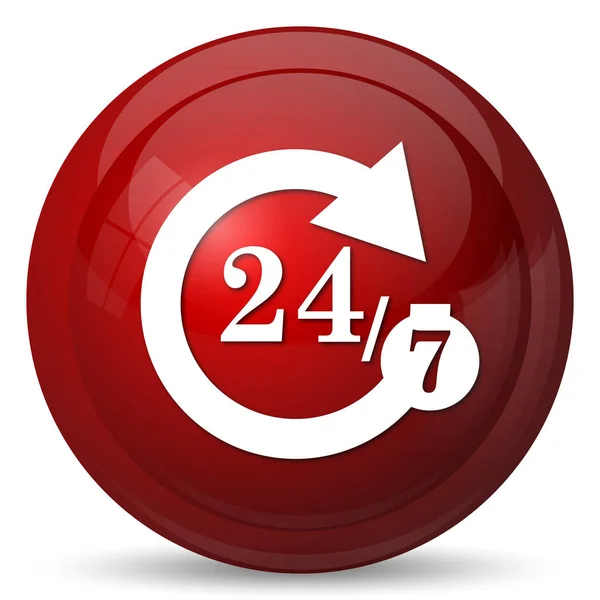 24/7 simgesi — Stok fotoğraf