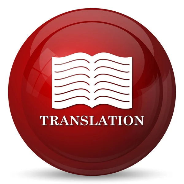 翻译书籍图标 白色背景上的互联网按钮 — 图库照片