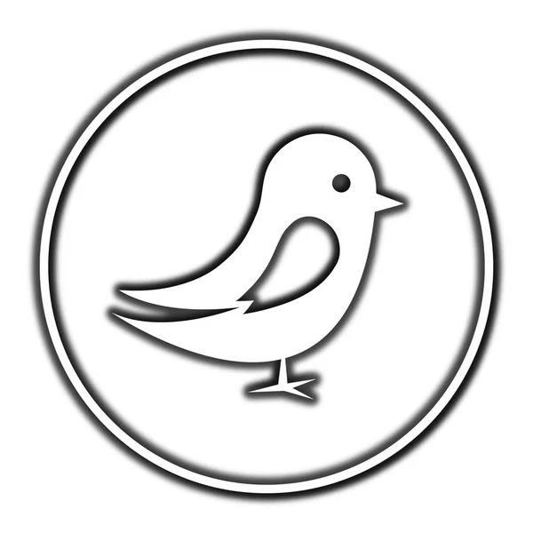 Піктограма Птаха Кнопка Інтернету Білому Тлі — стокове фото