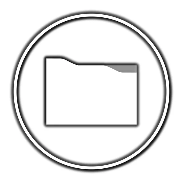 Ikona Folderu Przycisk Internet Białym Tle — Zdjęcie stockowe