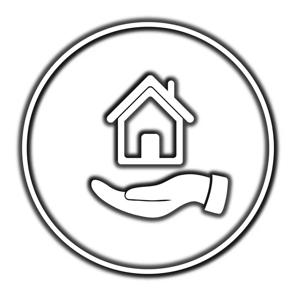 Hand holding house icon — Stock Photo, Image