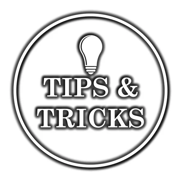 Tips and tricks icon. Internet button on white background