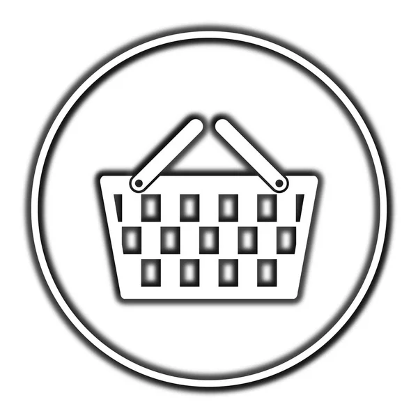 Shopping Mand Pictogram Internet Knop Witte Achtergrond — Stockfoto