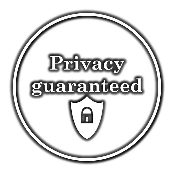 Privacy guaranteed icon — Stock Photo, Image