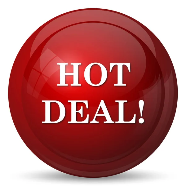 Hot Deal Icon Internet Button White Background — Stock Photo, Image