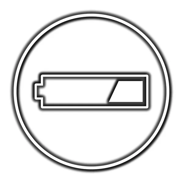 1 derde opgeladen batterijpictogram — Stockfoto