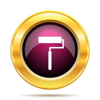 Silindir simgesi. Beyaz arka plan üzerinde Internet düğmesi