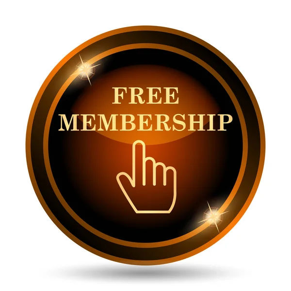 Free Membership Icon Internet Button White Background — Stock Photo, Image