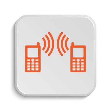 İletişim simgesi. Beyaz arka plan üzerinde Internet düğmesi