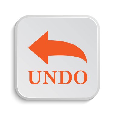 Simgesini geri almak. Beyaz arka plan üzerinde Internet düğmesi