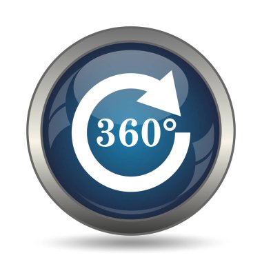 Yeniden yükle 360 simgesi. Beyaz arka plan üzerinde Internet düğmesi