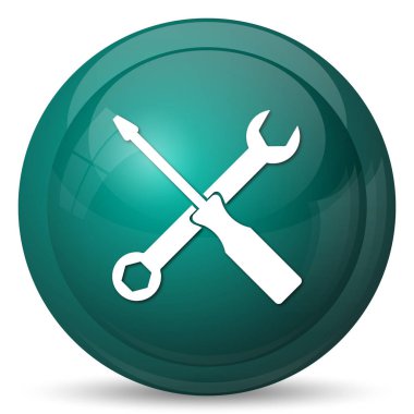 Araçlar simgesi. Beyaz arka plan üzerinde Internet düğmesi