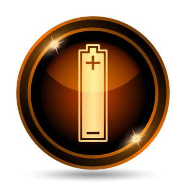 Pil simgesi. Beyaz arka plan üzerinde Internet düğmesi