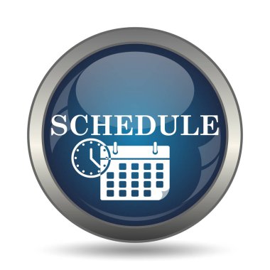 Zamanlama simgesini. Beyaz arka plan üzerinde Internet düğmesi