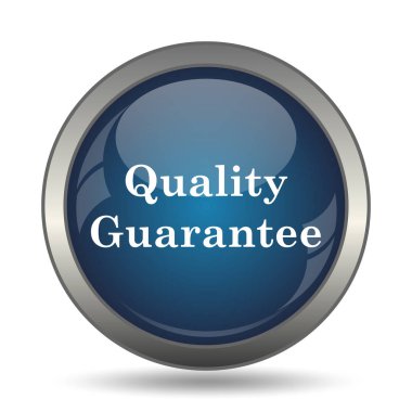 Kalite garantisi simgesi. Beyaz arka plan üzerinde Internet düğmesi