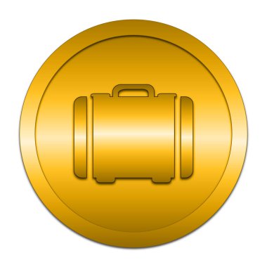 Bavul simgesi. Beyaz arka plan üzerinde Internet düğmesi.