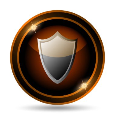 Kalkan kutsal kişilerin resmi. Beyaz arka plan üzerinde Internet düğmesi