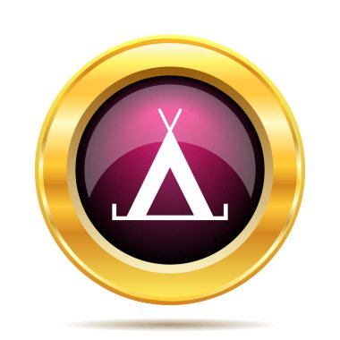 Çadır simgesi. Beyaz arka plan üzerinde Internet düğmesi