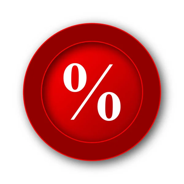 Percent Icon Internet Button White Background — Stock Photo, Image