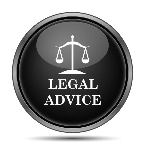 Εικονίδιο Νομικές Συμβουλές Κουμπί Internet Άσπρο Φόντο — Φωτογραφία Αρχείου