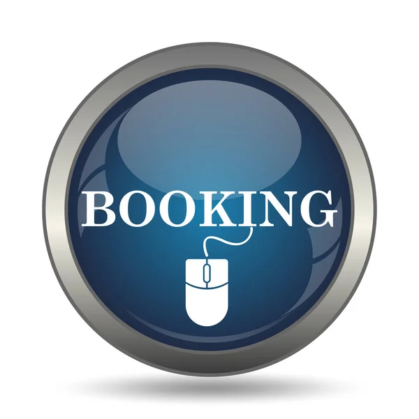 Booking icon. Internet button on white background