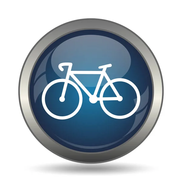 Het Pictogram Van Fiets Internet Knop Witte Achtergrond — Stockfoto