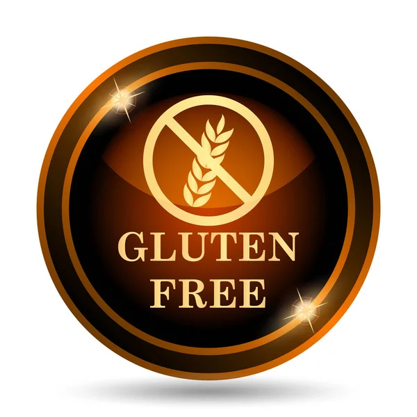 Gluten Free Ikona Internet Tlačítko Bílém Pozadí — Stock fotografie