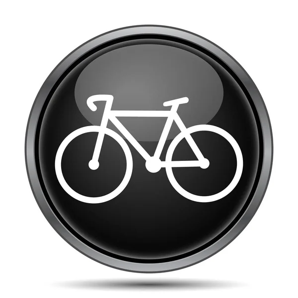 Cykel Ikonen Internet Knappen Vit Bakgrund — Stockfoto