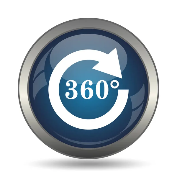 Uppdateringsikonen 360 Internet Knappen Vit Bakgrund — Stockfoto