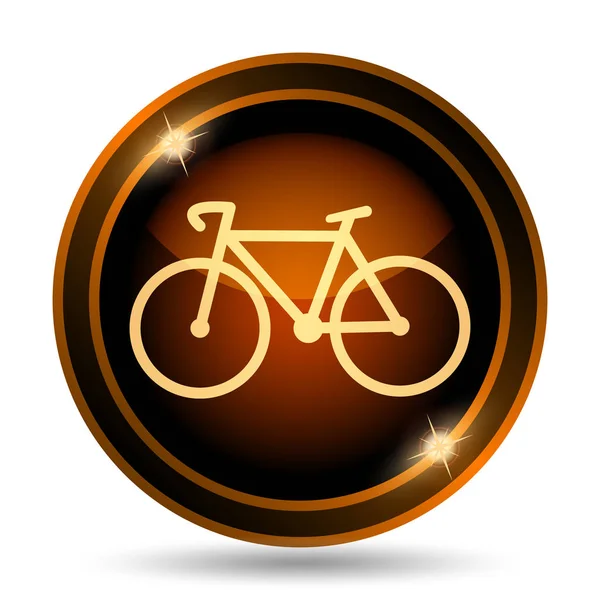Ikona Rowerów Przycisk Internet Białym Tle — Zdjęcie stockowe