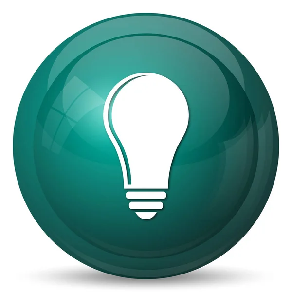 Light Bulb Idea Icon Internet Button White Background — Stock Photo, Image