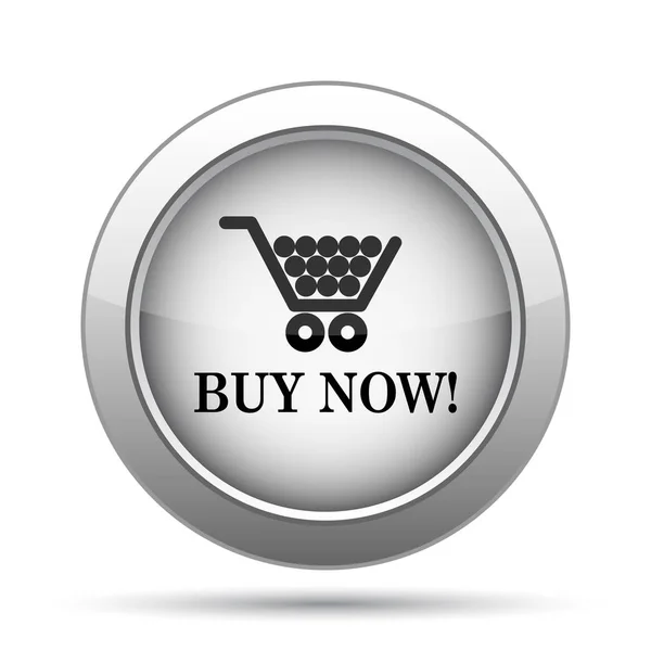 Buy now shopping cart icon. Internet button on white background