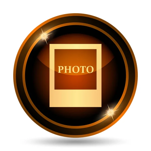 Photo Icon Internet Button White Background — Stock Photo, Image